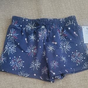 Kids Navy Firework Print Shorts